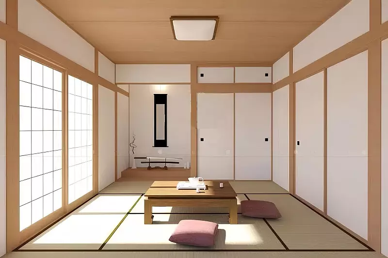 Chiếu tatami trong phong cách nội thất nhật bản